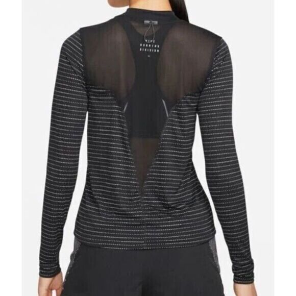 Nike DV7243 010 Women's Sz XS Black Dri-FIT Run Division L/S Running Top $65 - Picture 9 of 11